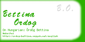 bettina ordog business card