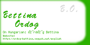 bettina ordog business card